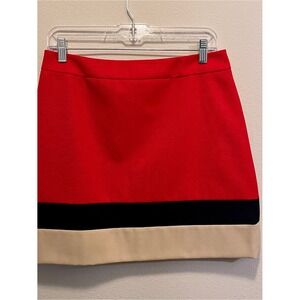 kate spade Colorblock Red, Black & Cream Mini Skirt